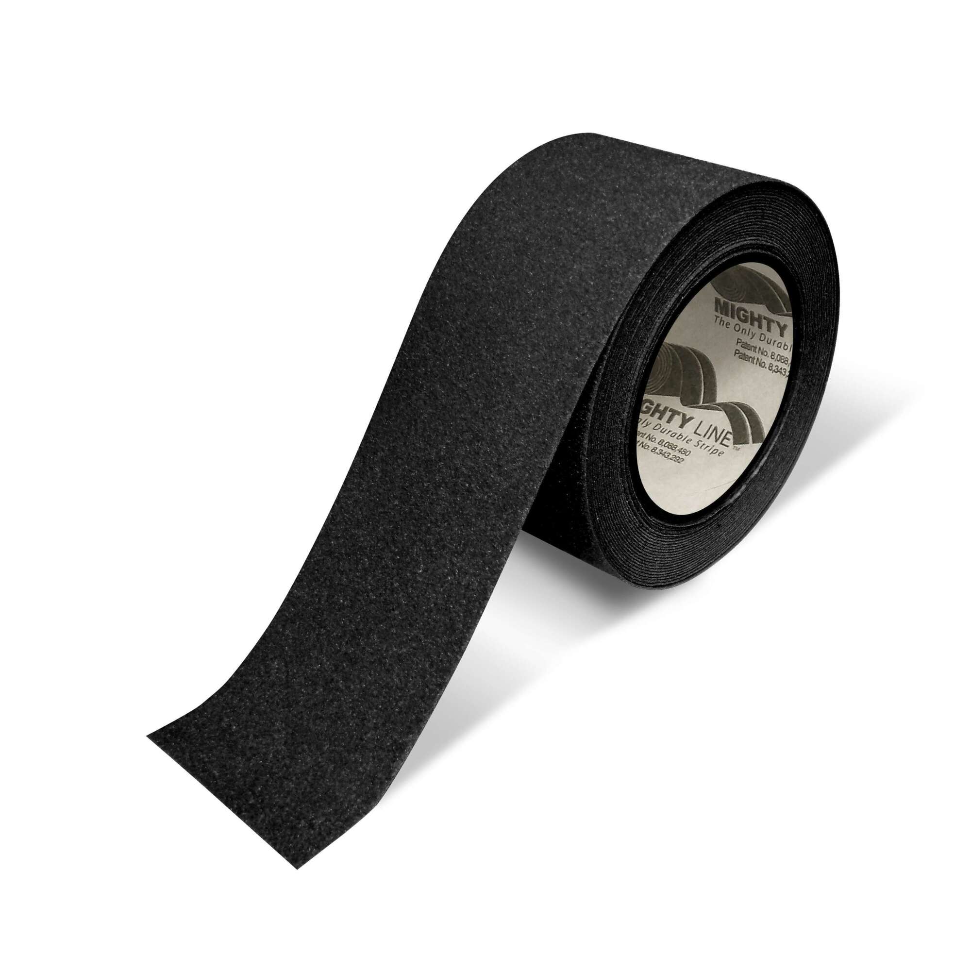 Mighty Line Anti-Slip Tape — 2in. Wide, 60ft. Roll, Black, 25 Mil, Industrial Adhesive, Model# 2ASTBLK